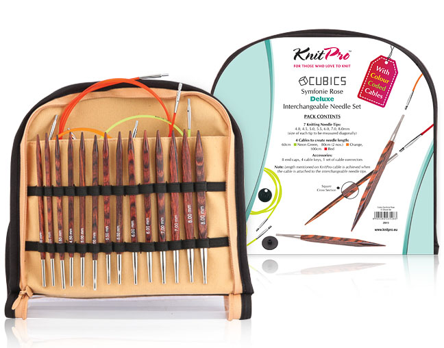 Puikkosetti Cubics (puu) Deluxe KnitPro