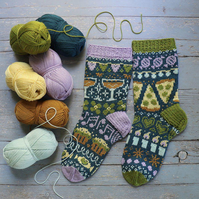 Viikonloppu-sukat tekemispaketti petrooli