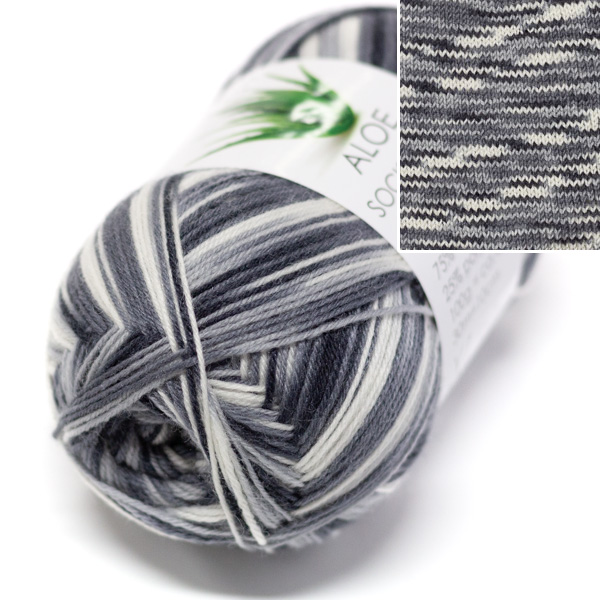 Aloe Sockwool print 100g 5030 Hjertegarn
