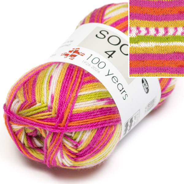 Hjerte Sock 4 Print 50g 5017 Hjertegarn