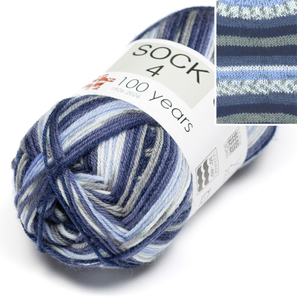 Hjerte Sock 4 Print 50g 5019 Hjertegarn