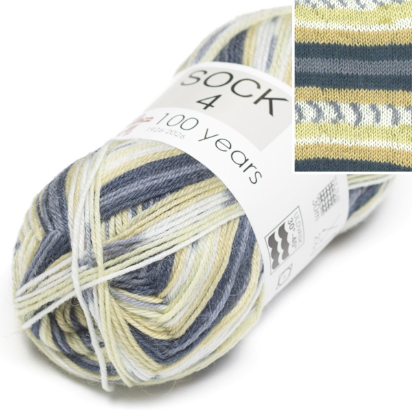 Hjerte Sock 4 Print 50g 5028 Hjertegarn