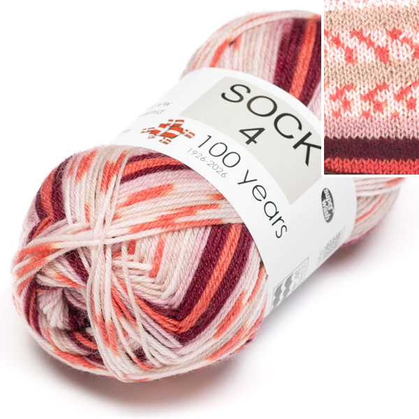 Hjerte Sock 4 Print 50g 5031 Hjertegarn