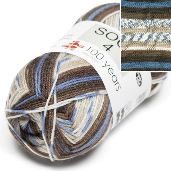 Hjerte Sock 4 Print 50g 5037 Hjertegarn