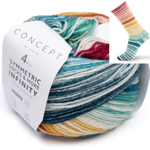 Infinity Symmetric Socks 95 80g Katia