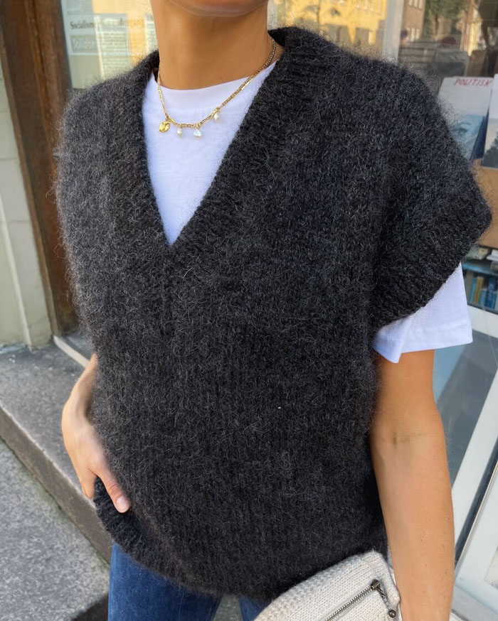 Weekend Slipover V-neck ohje PetiteKnit