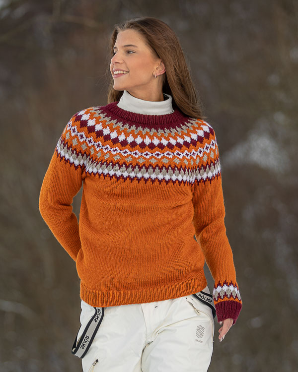 Kirjoneulepusero Nellik | Eco Highland Wool