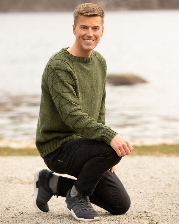 Miehen neulepusero Koriander | Trend Merino