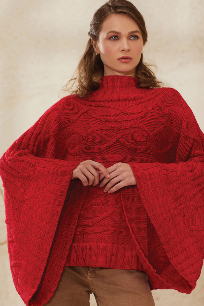 Neuleponcho Dolman Dream| Symfonie Yarns Viva