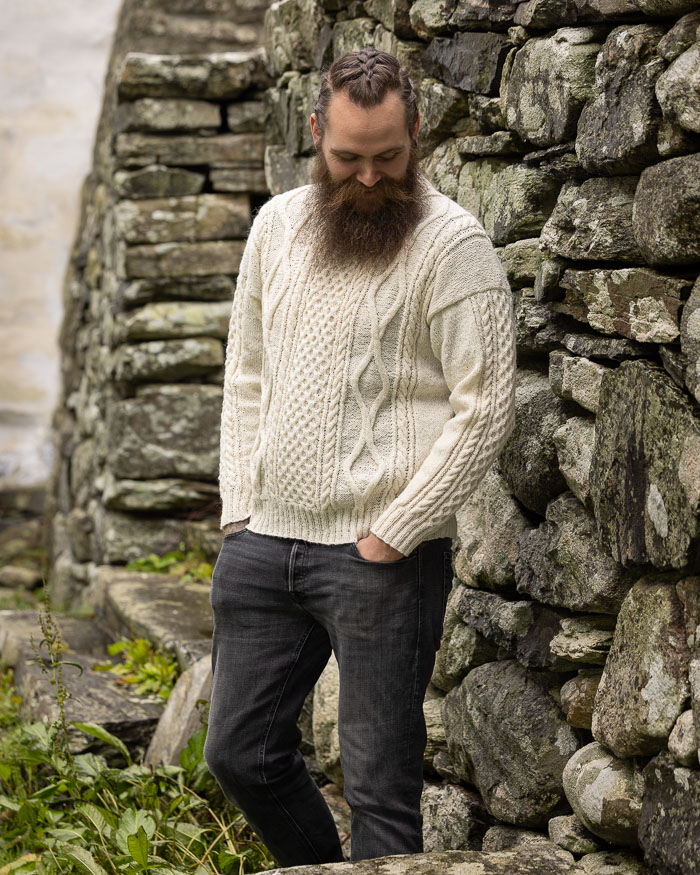 Palmikkopaita York, O-pääntie | Andes Tweed
