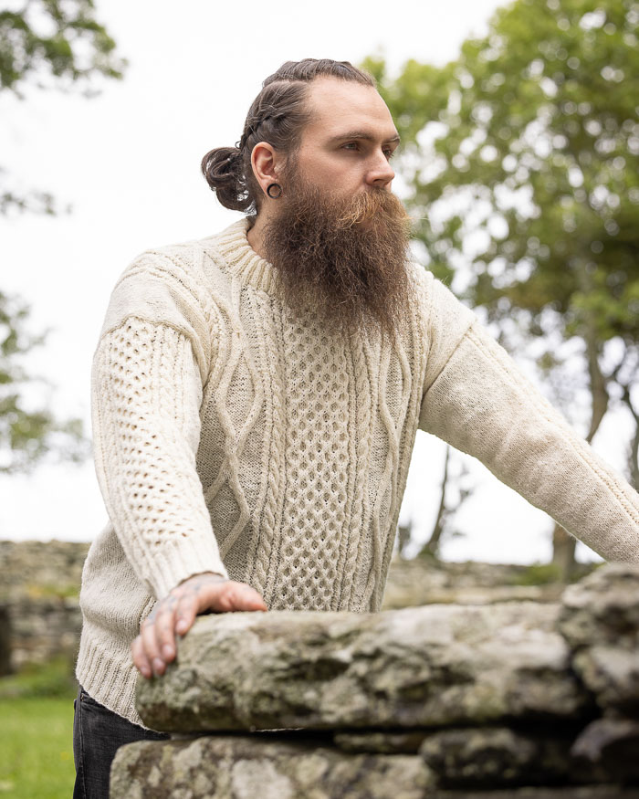 Palmikkopaita York, O-pääntie | Andes Tweed