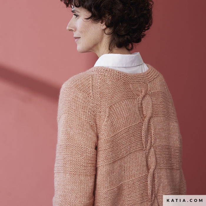 Naisen palmikkoraglanpusero | Cotton-Merino