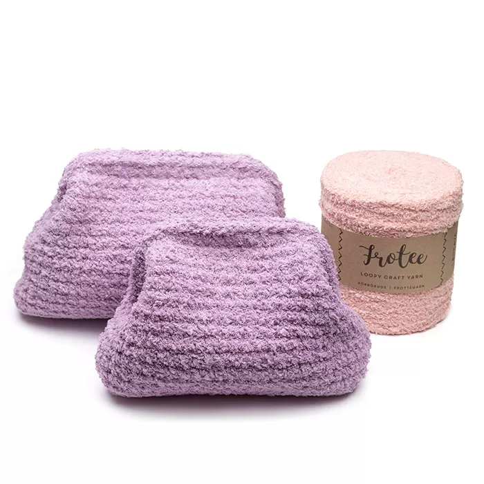 Virkattu Fiona-froteelaukku |Frotee-pörrökude