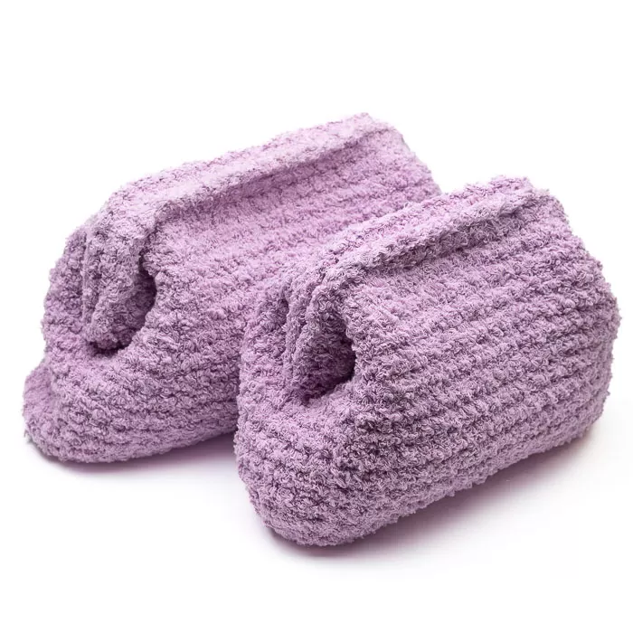 Virkattu Fiona-froteelaukku |Frotee-pörrökude