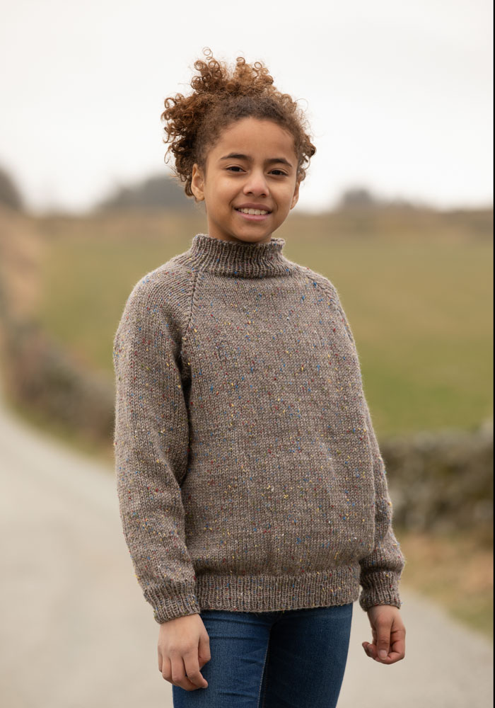 Lapsen raglanneule | Eco Highland Wool Tweed
