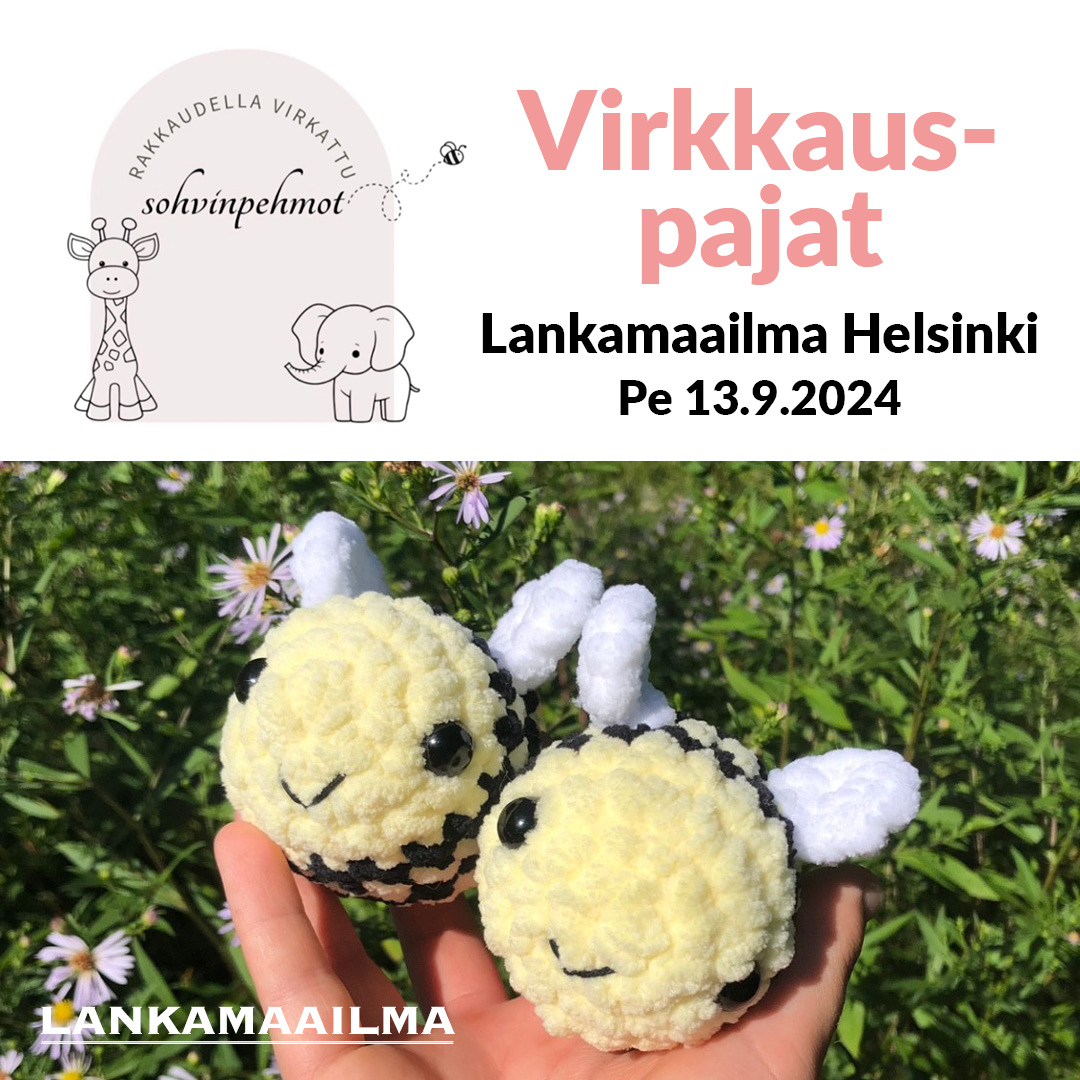 Sohvin pehmot työpajat Helsinki 13.9.2024