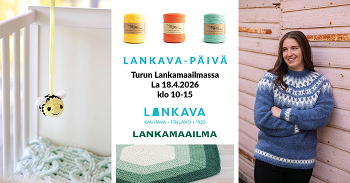 Lankava-päivä 18.4.2026 Turun Lankamaailmassa