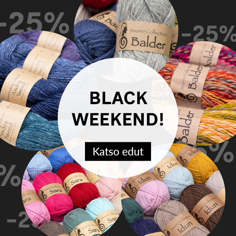 erilaisia Viking Snorre Collection -lankoja
Teksti: Black Weekend!
Katso edut