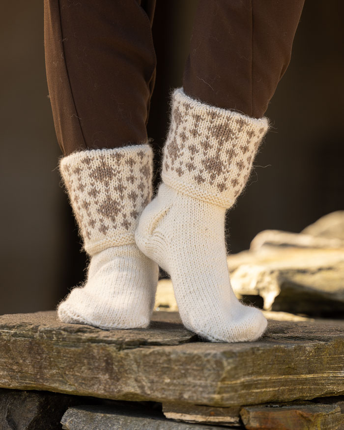 Loen kirjoneulesukat  | Viking Garn 04-6 ohje