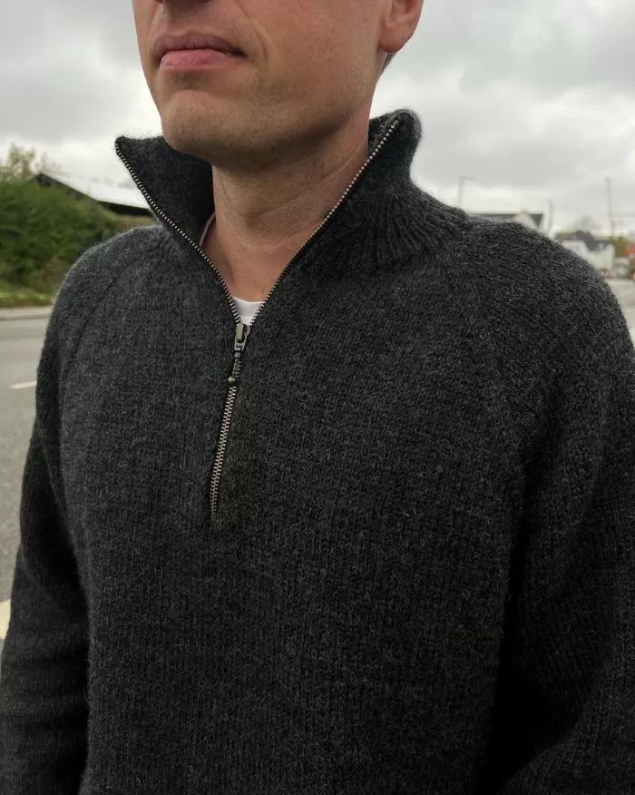[PKZIPPERSMANOHJE] Zipper Sweater Light - Man ohje PetiteKnit miesten malli