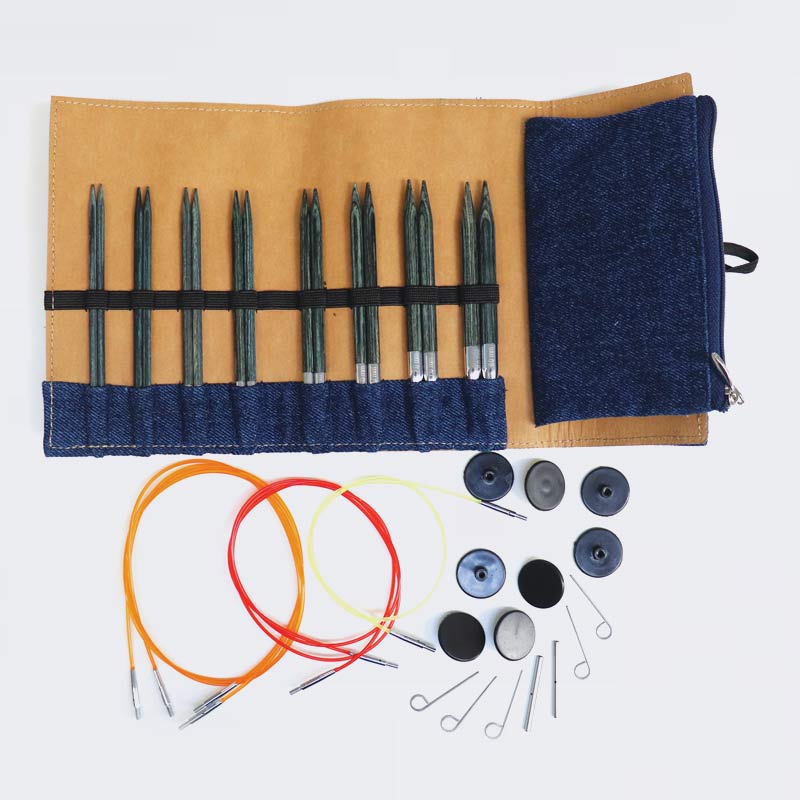 [Q20643] Puikkosetti Indigo Wood KnitPro