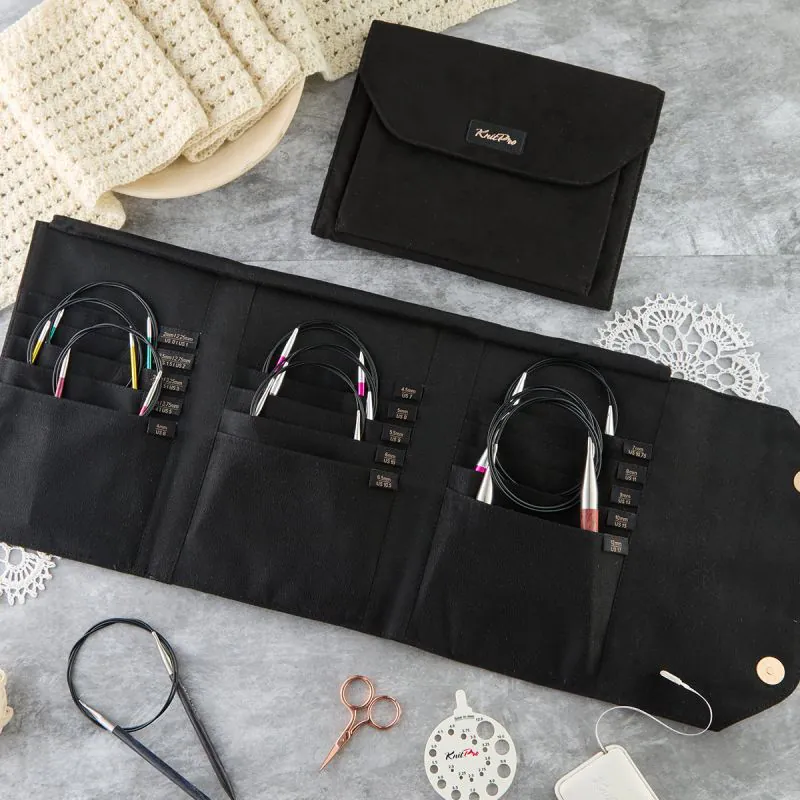 [Q12863] Puikkokotelo pyöröpuikoille Coal KnitPro