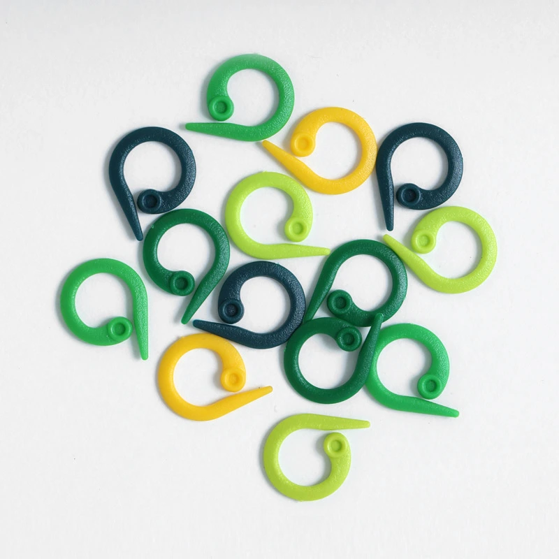 [Q10898] Silmukkamerkki 30 kpl kelta-vihreä Knitpro Split Stitch Ring Marker