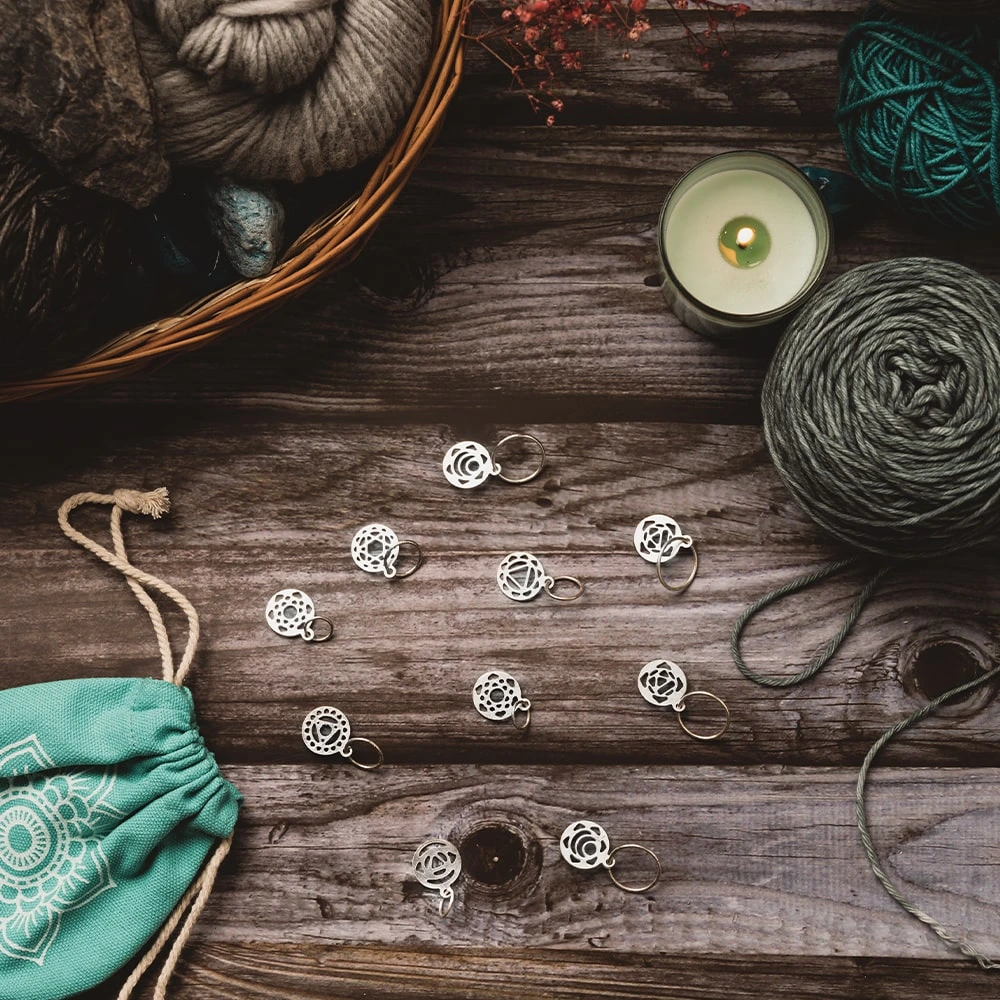 [Q36632] Silmukkamerkki Chakra 10 kpl Knitpro Mindful