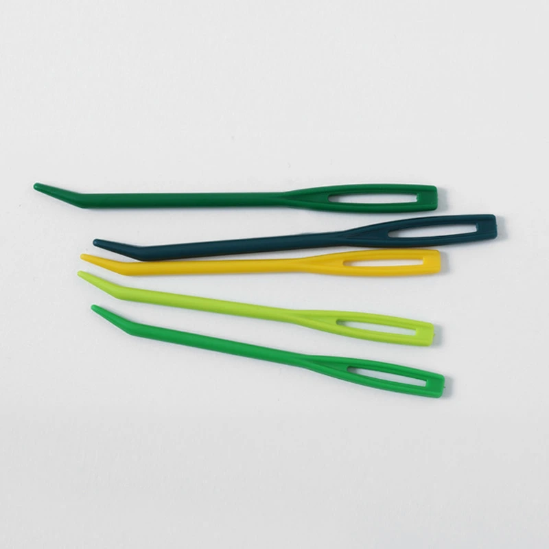 [Q10900] Villaneula muovinen 4kpl kelta-vihreä Knitpro Tapestry Needles Set