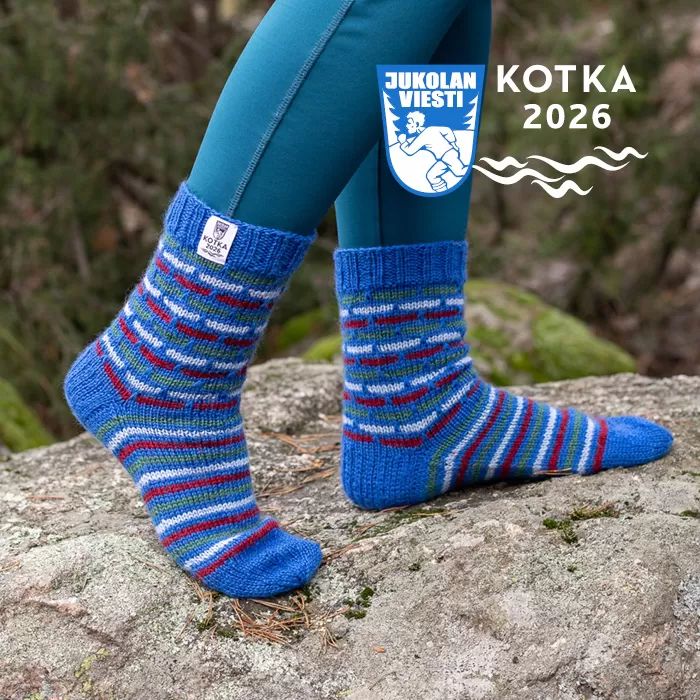 [GMUPAKKJ4] Kotka-Jukola-sukat tekemispaketti 4 pariin Maija Venlojen viesti -joukkuepaketti