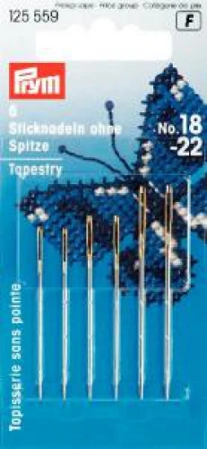 [P125559] Kanavaneula tylppä 18-22 6kpl/pkt Prym Tapestry