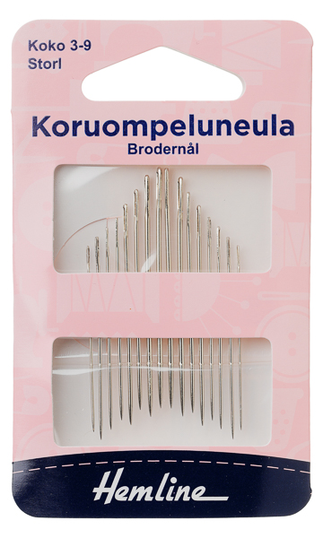 Koruompeluneula koot 3-9 Hemline 200.39