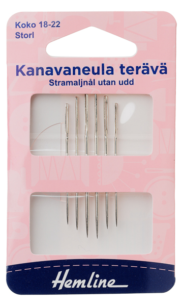 Kanavaneula terävä koot 18-22 Hemline 205.1822