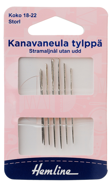 [FGHLKANAVA2] Kanavaneula tylppä koot 18-22 Hemline 203.1822