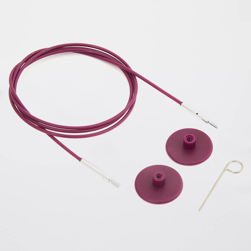 [Q10500] Kaapeli pyöröpuikkoihin violetti KnitPro (40cm)