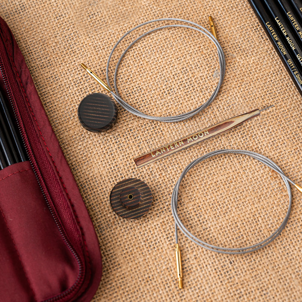 [Q350601] Teräskaapeli swivel 2 kpl Lantern Moon (40cm)