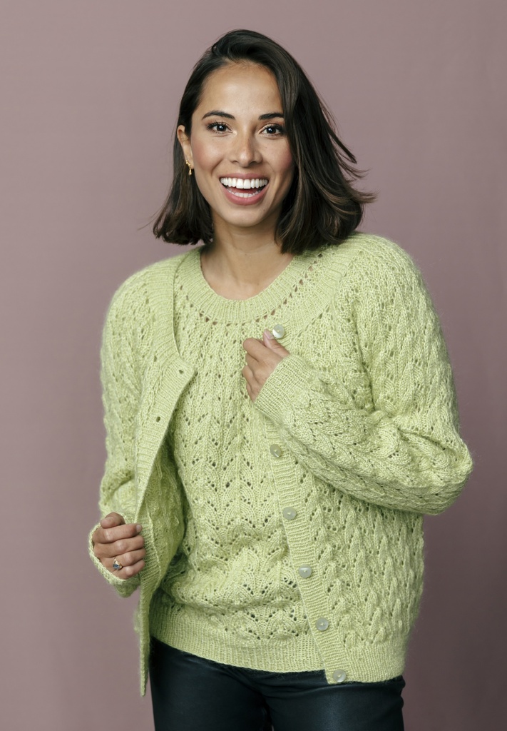 Pitsineuletakki Dalia  | Hjertegarn 2490 ohje