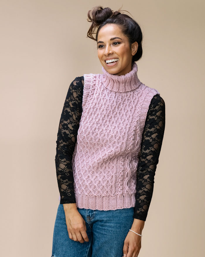 [Y7340269] Palmikkoliivi Julie  | Hjertegarn 2632 ohje