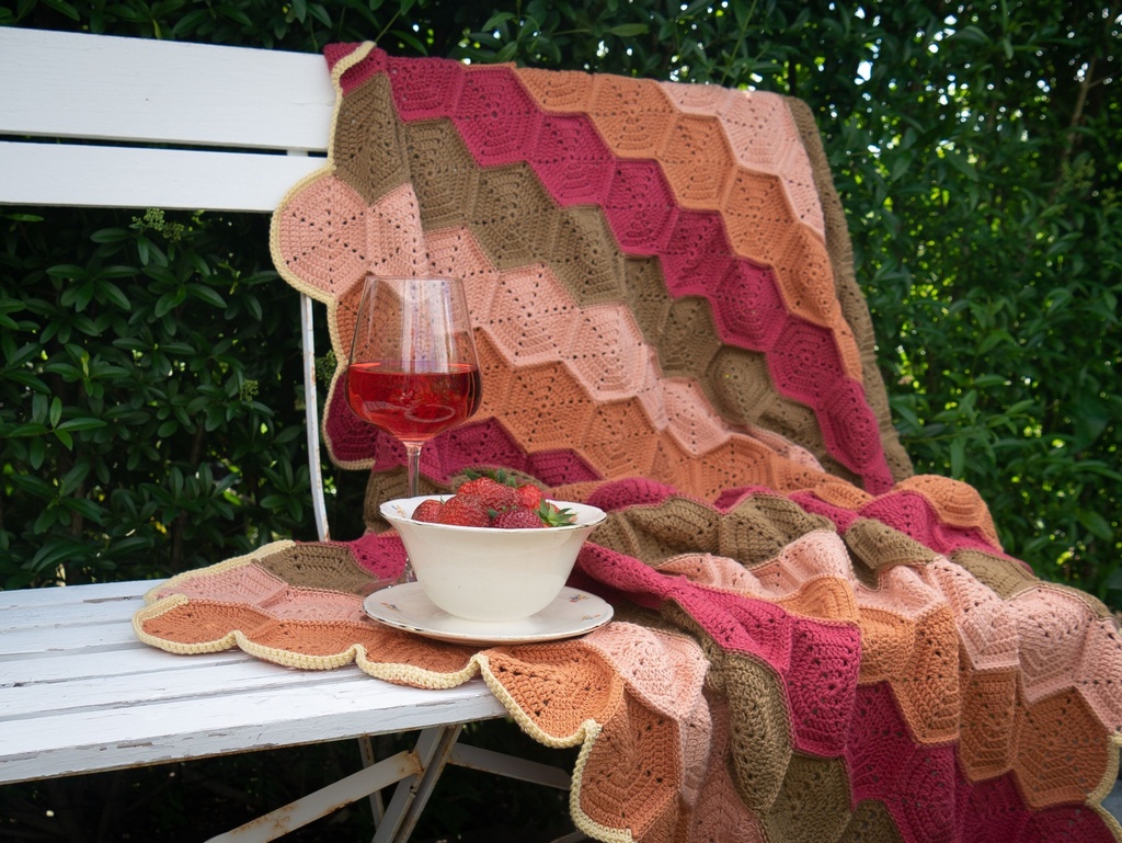 Virkattu palapeitto Gudhjem  | Hjertegarn Tilbehör 96 ohje