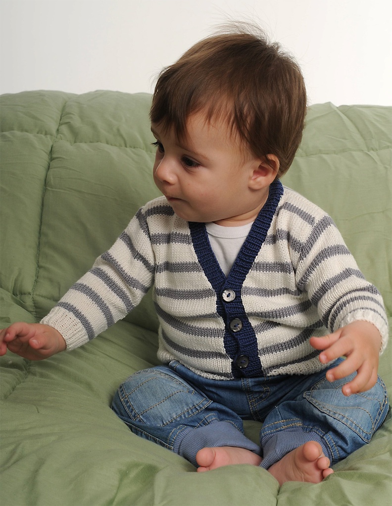 [Y7360007] Lapsen neuletakki  | Hjertegarn Baby 39 F ohje