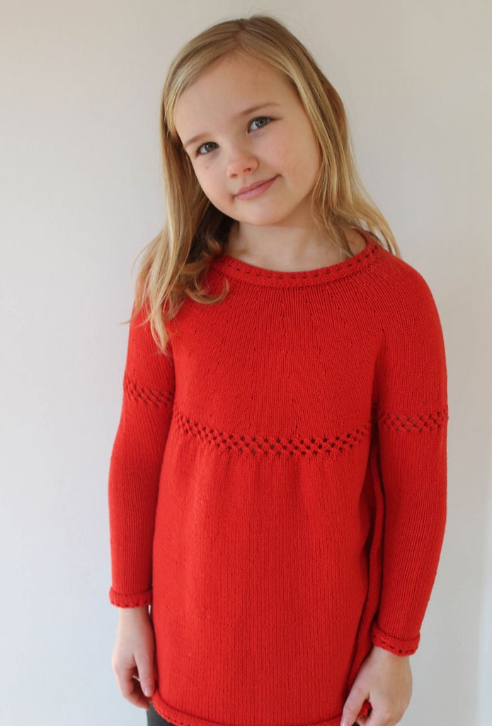 Lapsen neulemekko Juliane  | Hjertegarn 2598 ohje