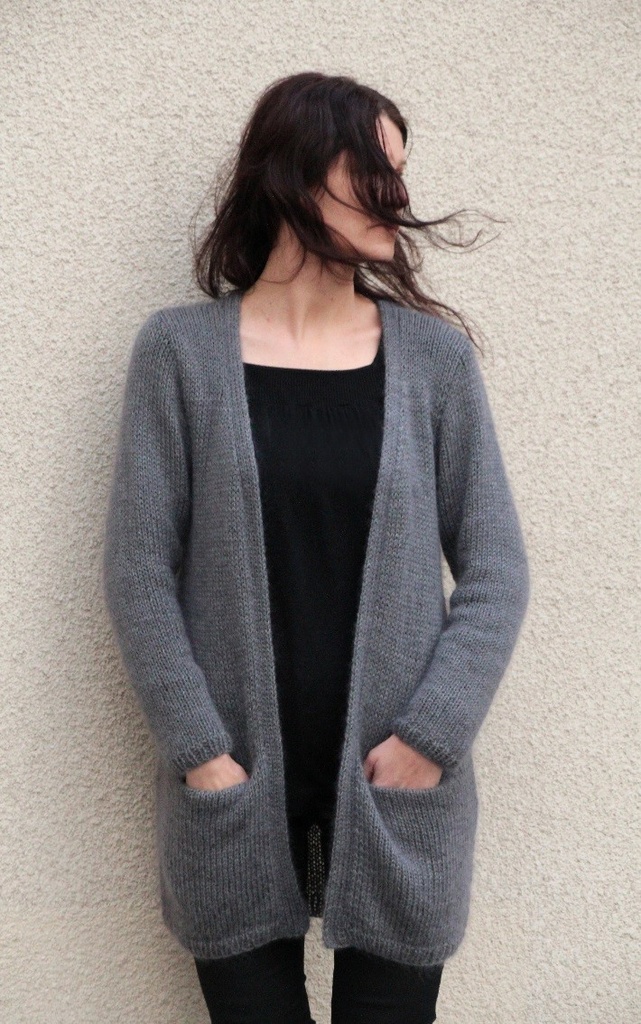 Pitkä mohairneuletakki | Lankamaailma ohje