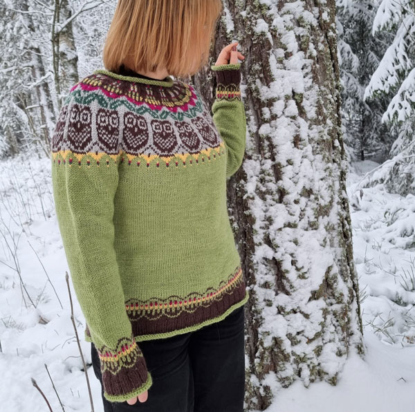 Helmipöllö-kaarrokepaita | Lankamaailma / Merja Palin ohje