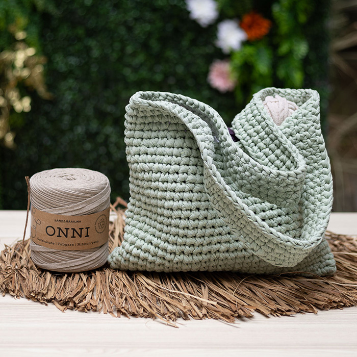 [Y7350081] Virkattu Soma-laukku | Lankamaailma / Ronja Narumo @ronjaluo ohje