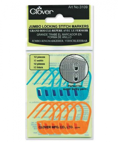 [F3109] Silmukkamerkki Jumbo avattava 3109 Clover