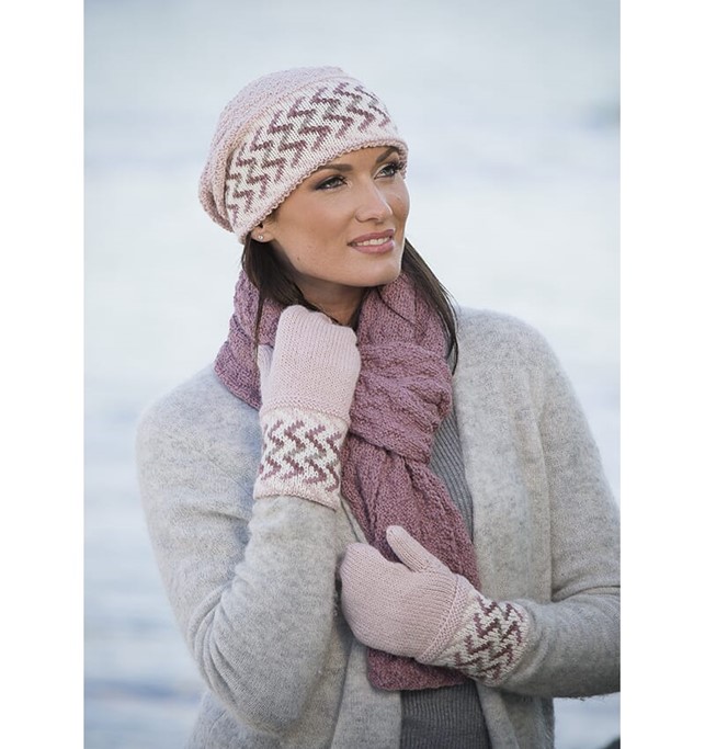 Siksak-kuvioinen asustesetti | Viking Garn 1707-21 ohje