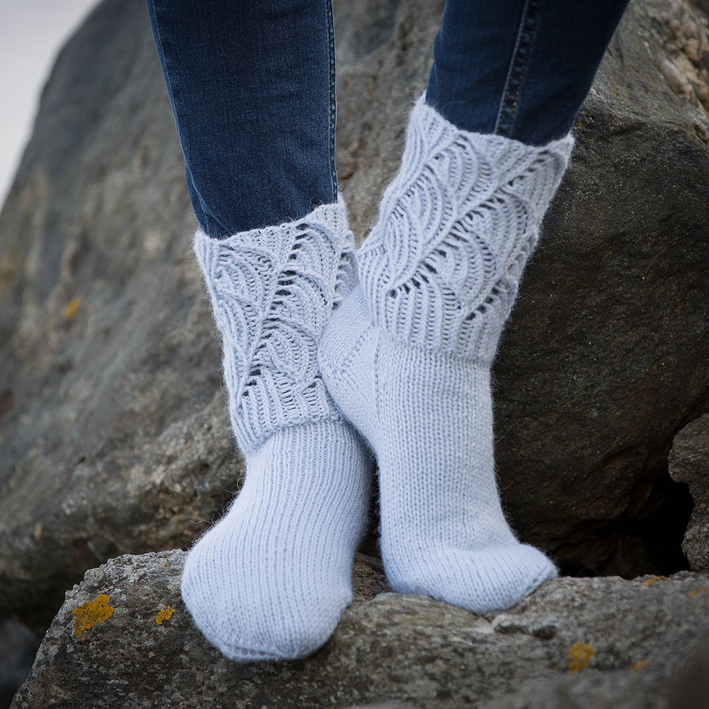 Vilde kaarineulesukat | Viking Garn 1707-19 ohje