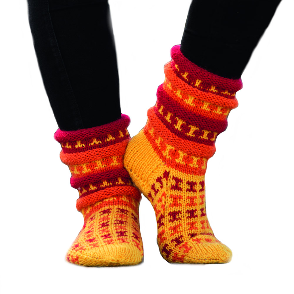 Kirjoneulesukat | Viking Garn 1508-4 ohje