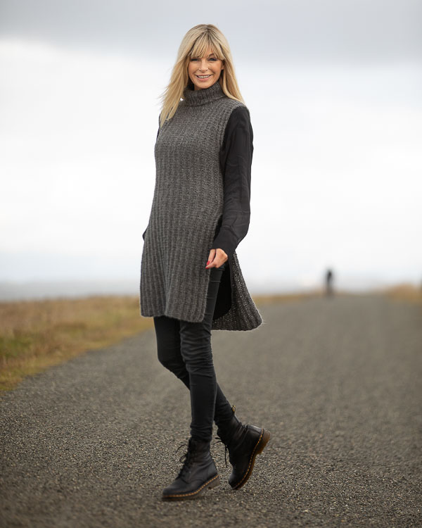 Vakker pitkä neuleliivi | Viking Garn 2036-6 ohje