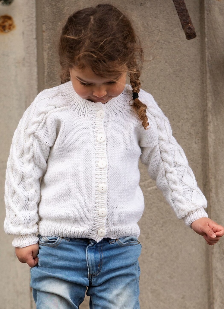 [Y7360040] Lapsen Salt palmikkoneuletakki | Viking Garn 2116-3 ohje